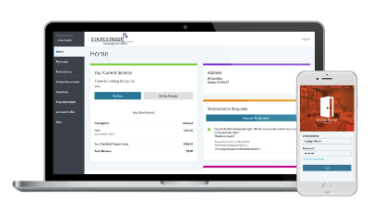 Board Member Portal shown on laptop and phone
